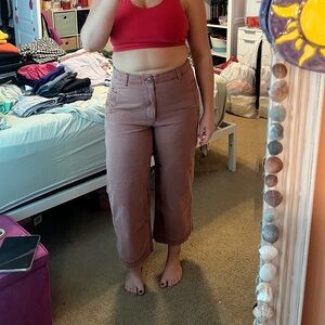 High rise crop pants